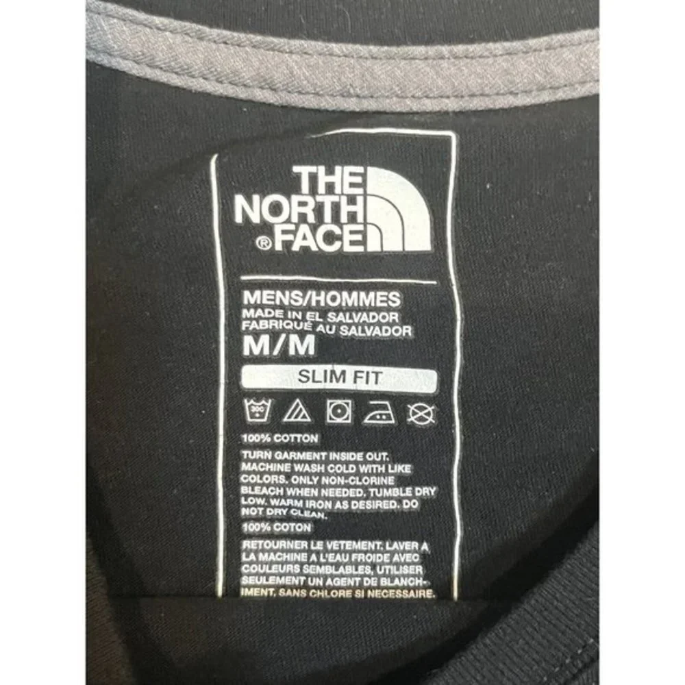 The North Face T-Shirt Men's XL Black‎ Pullover Crew Neck Slim Fit Short Sleeve